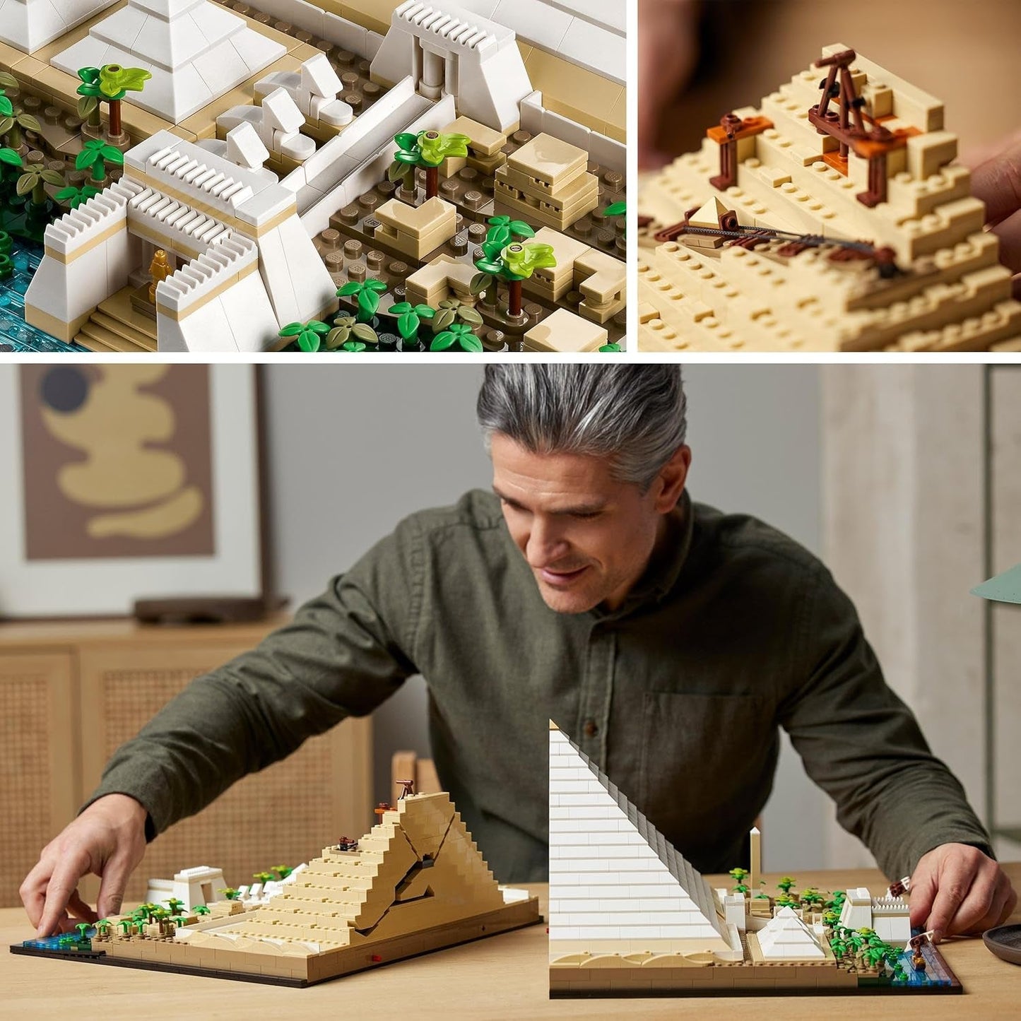 LEGO 21058 Arkitektur The Pyramid of Cheops Byggesæt til håndværk som kreativ hobby, gaveidé til voksne, mænd, kvinder, mor, far, kreativ aktivitet, berømte landemærker Samling Byggesæt Besuche den LEGO-Store