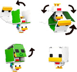 Mattel Minecraft Flippin' Figs får og kylling 2-pack med 2-i-1 legefigurer, store hoveder og pixeldesign HXK17 actionfigurer Naty Shop
