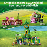 LEGO Wicked Velkommen til Emerald City tårnlegetøj, Glinda og Elphaba minidukker, gave til filmfans og piger og drenge fra 9 år, der elsker dukkehuse 75684 Byggesæt Besuche den LEGO-Store