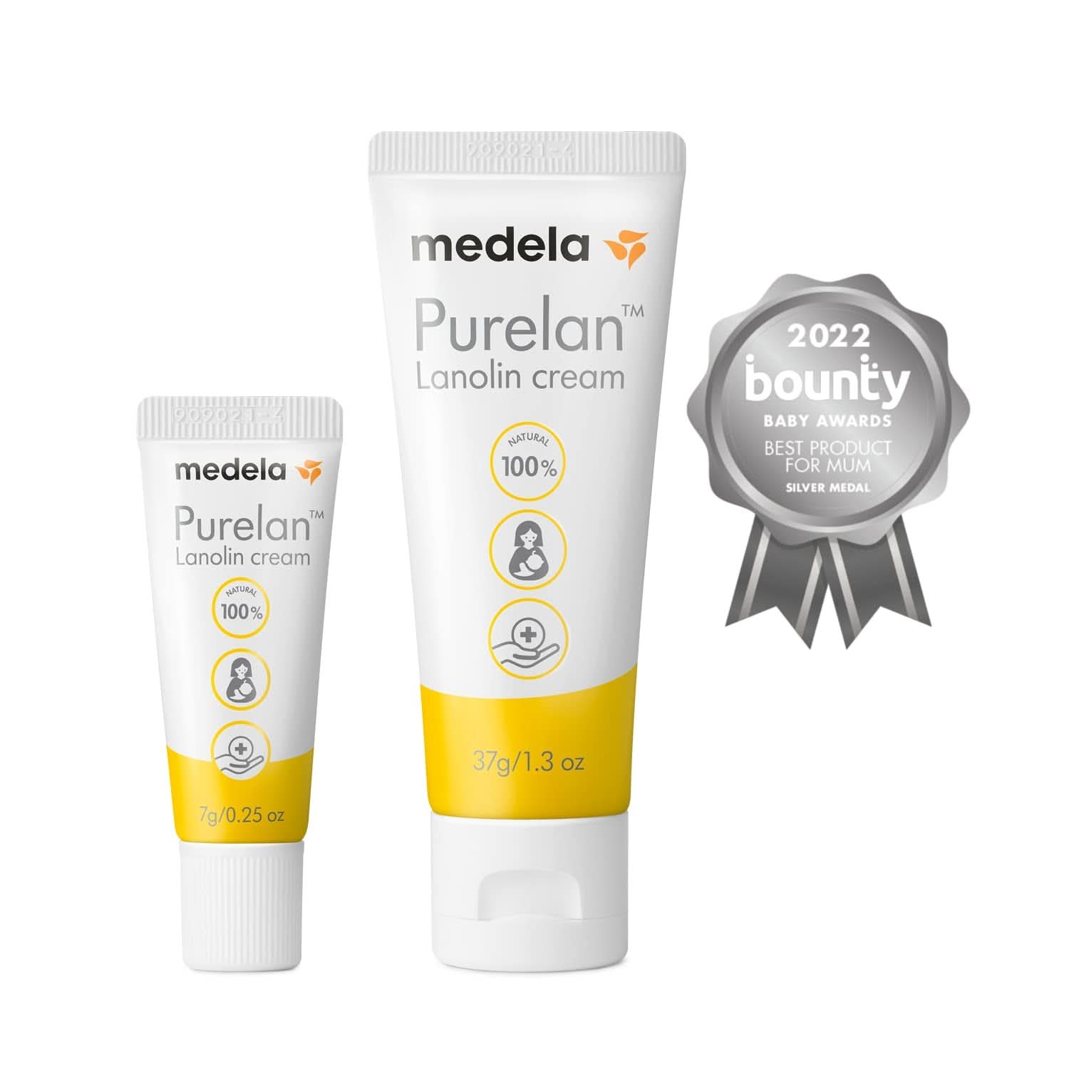 Medela Purelan 37G Lanolin Nipple Cream - creme til ømme brystvorter og tør hud, 100 % naturlig, allergivenligt Tilbehør Mad og amning Bebe Naty Shop