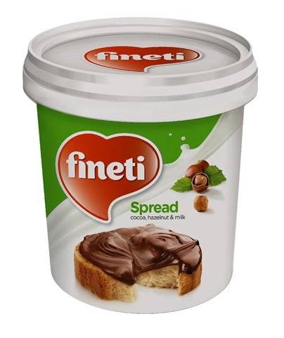 Fineti, fløde med kakao, hasselnødder og mælk 200g glasur og dekoration Naty Shop 1 kilogram