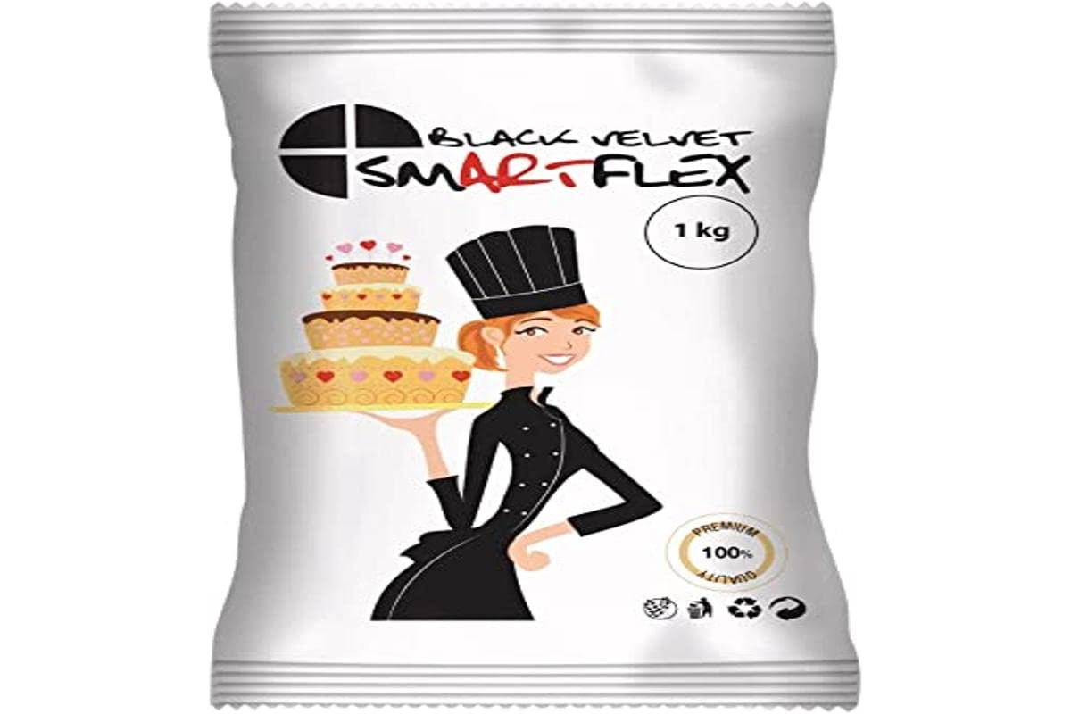 Black Velvet fondant, 1 kg Naty Shop Standard titel sukkerpasta