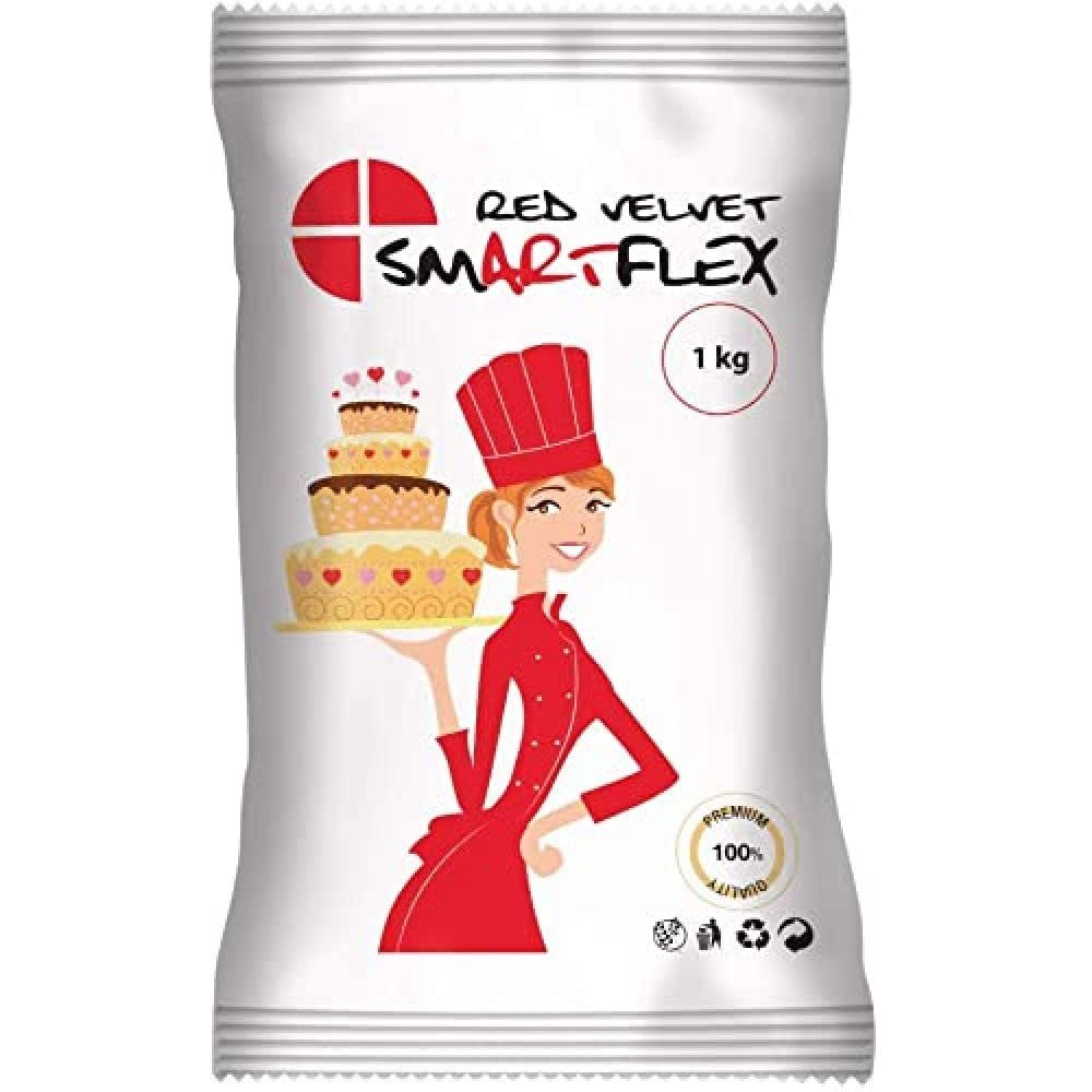 Red Velvet fondant, 1 kg Naty Shop Standard titel sukkerpasta