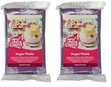 FunCakes Royal Purple Rolled Fondant: Nem at bruge, glat, fleksibel, blød og smidig, perfekt til at dekorere kager. Glutenfri 250 g (pakke med 2) Naty Shop Sugar Paste Royal Purple 250 G (pakke med 2)