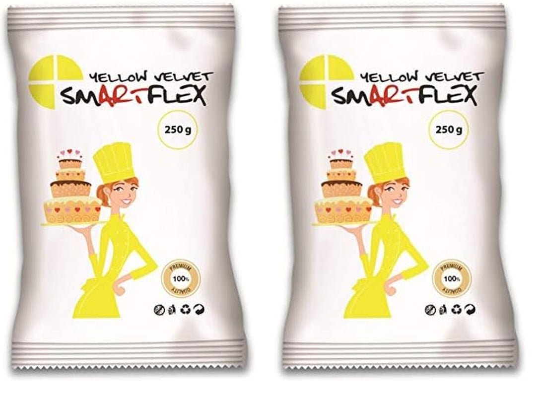 Fondant Yellow Velvet, 250 g Naty Shop sukkerpasta 250 G (pakke med 2)