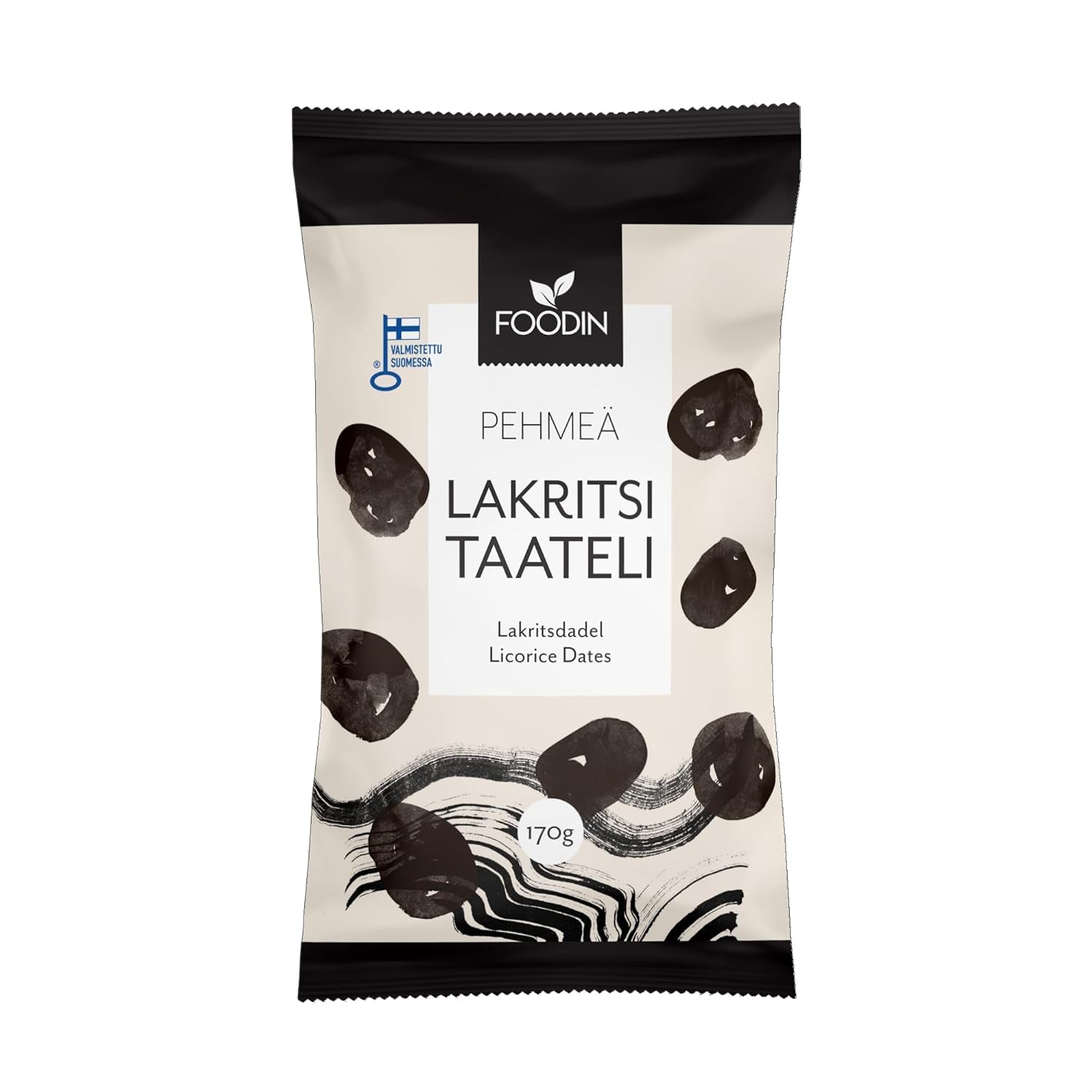 Foodin data Veganske, glutenfri, bløde, søde og sunde godbidder Tørret frugt med lakridspulver til snacks, bagning og mere - Made in Vaajakoski (3x170g) Dehydrerede produkter Naty Shop