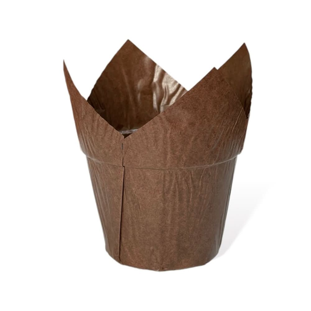 Brune muffinsforme i form af en tulipan 20 stk Nati Shop