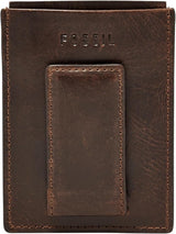 Fossil mænds Derrick Læder RFID-blokerende magnetkortetui Walletderrick Wallet Herrepung Naty Shop