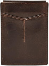 Fossil mænds Derrick Læder RFID-blokerende magnetkortetui Walletderrick Wallet Herrepung Naty Shop