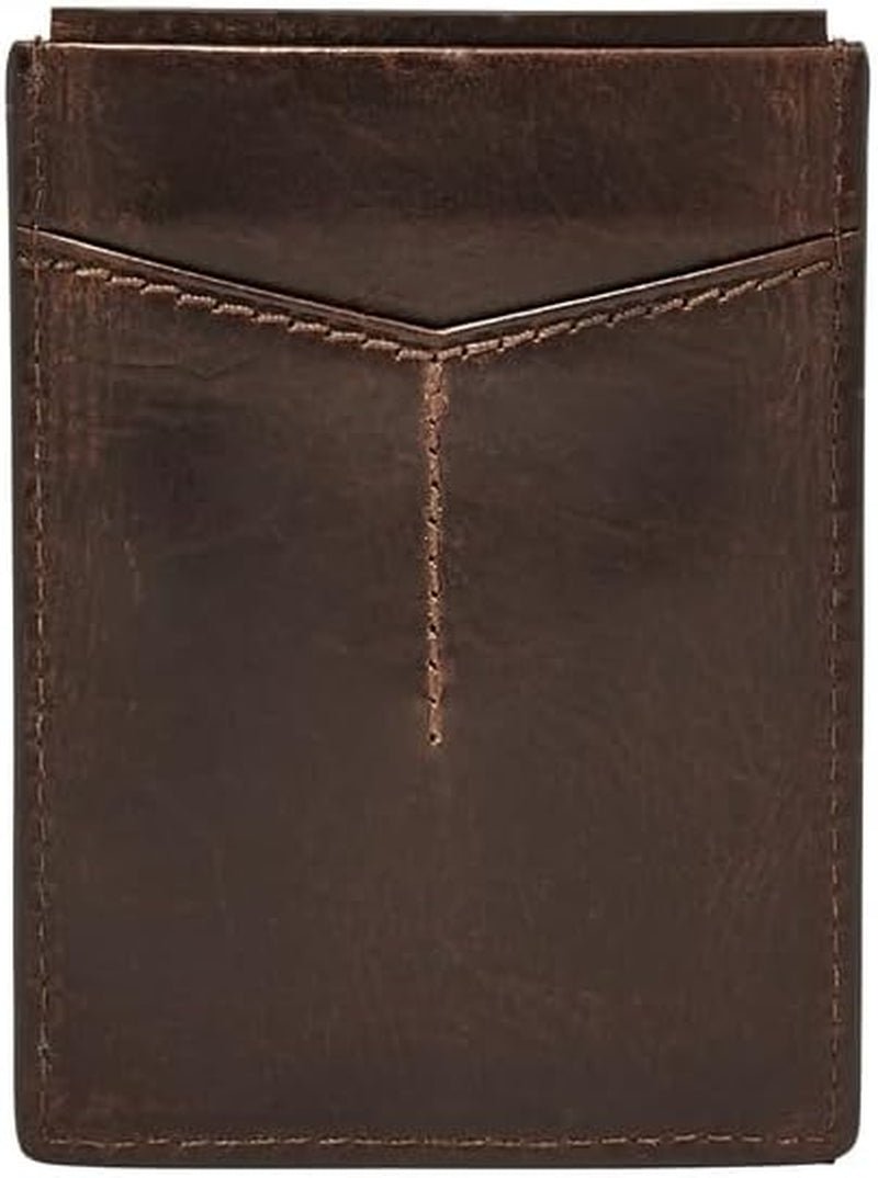 Fossil mænds Derrick Læder RFID-blokerende magnetkortetui Walletderrick Wallet Herrepung Naty Shop