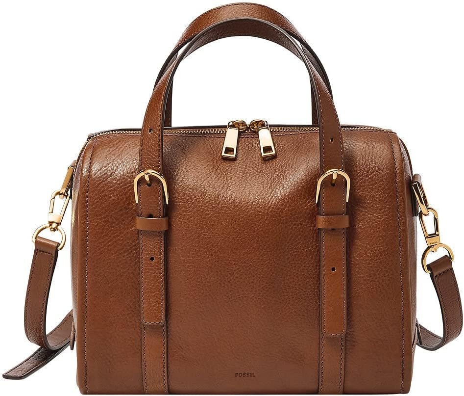Fossil Carlie Satchel Dametasker Naty Shop Brun