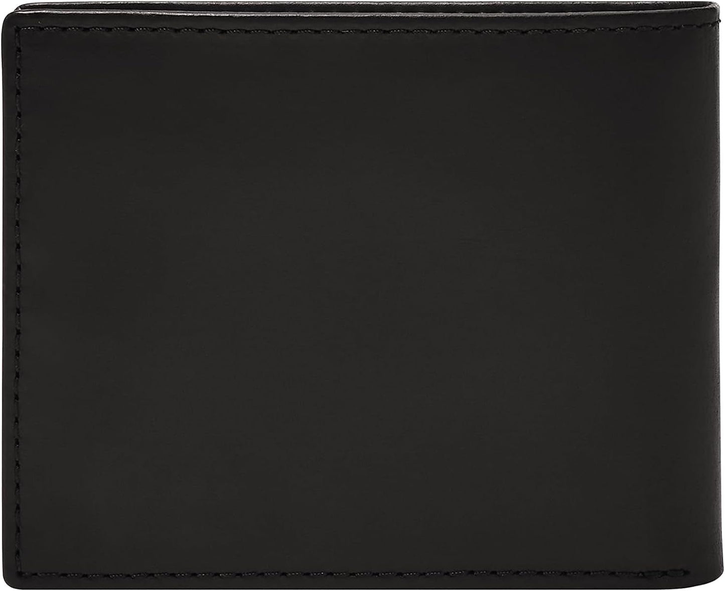 Fossil Herre Derrick Bifold Læder RFID Blocking Flip ID Window Wallet Mænd Naty Shop