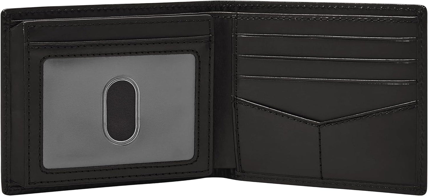 Fossil Herre Derrick Bifold Læder RFID Blocking Flip ID Window Wallet Mænd Naty Shop