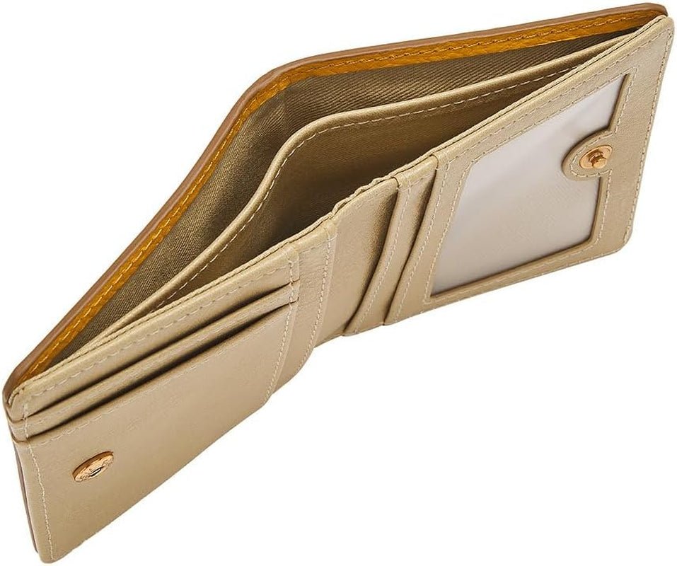 Fossil Dame Logan Gul læder Bifold tegnebog, SL7829763 Damepung Naty Shop