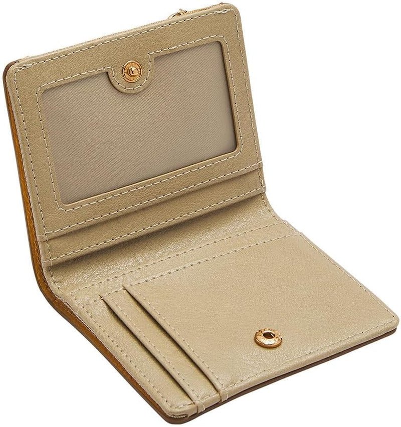 Fossil Dame Logan Gul læder Bifold tegnebog, SL7829763 Damepung Naty Shop