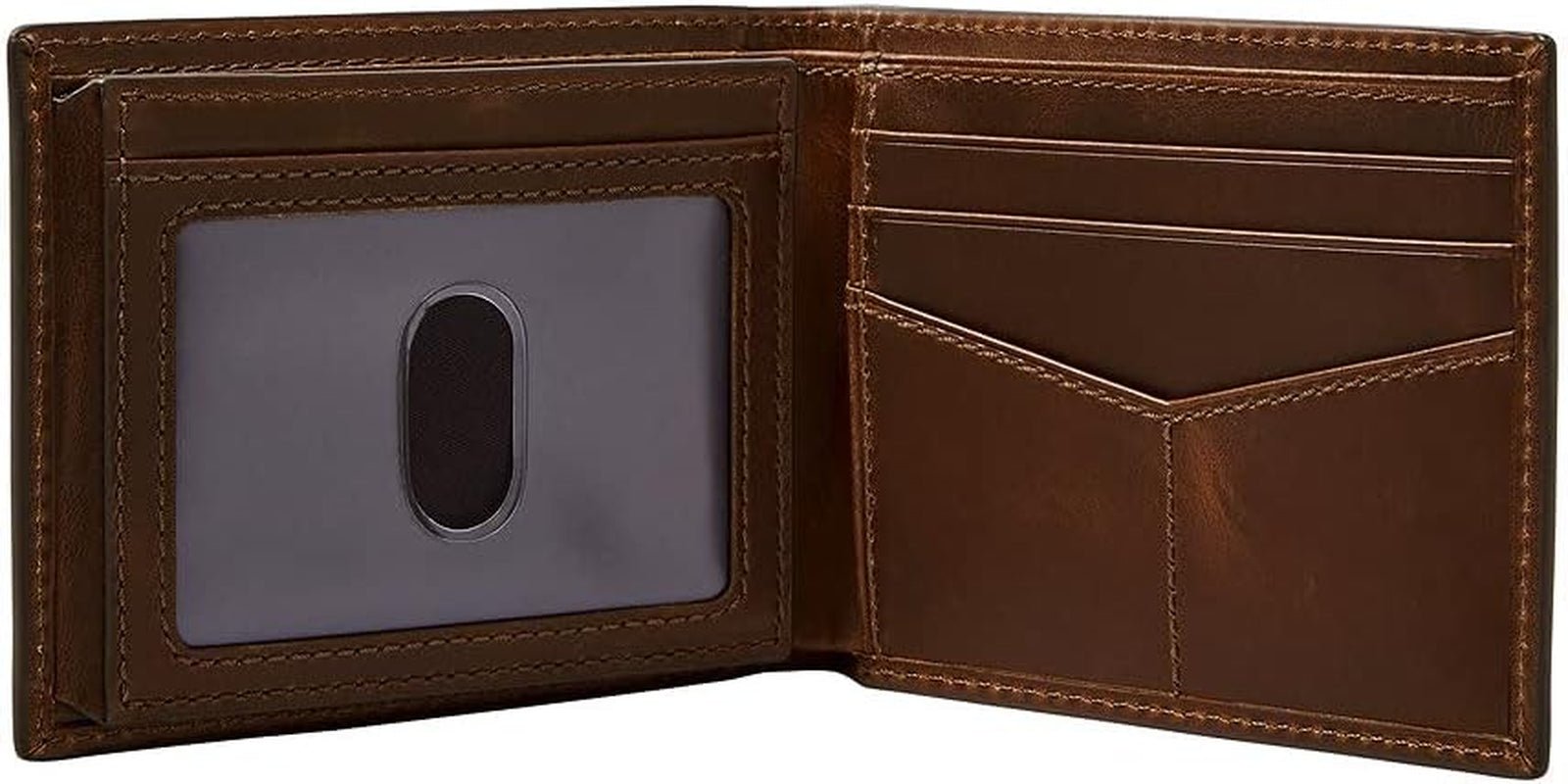 Fossil Herre Derrick Rejsetilbehør Bi-fold pung, mørkebrun, 11,43 cm L x 1,6 B 9,22 H EU-pung til mænd Naty Shop