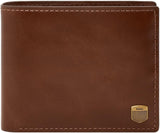 Fossil Mænds Hayes Kortetui Bifold Pung Mænd Naty Shop Karamelbrun