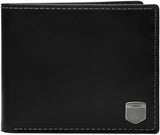 Fossil Mænds Hayes Kortetui Bifold Pung Mænd Naty Shop Sort blæk
