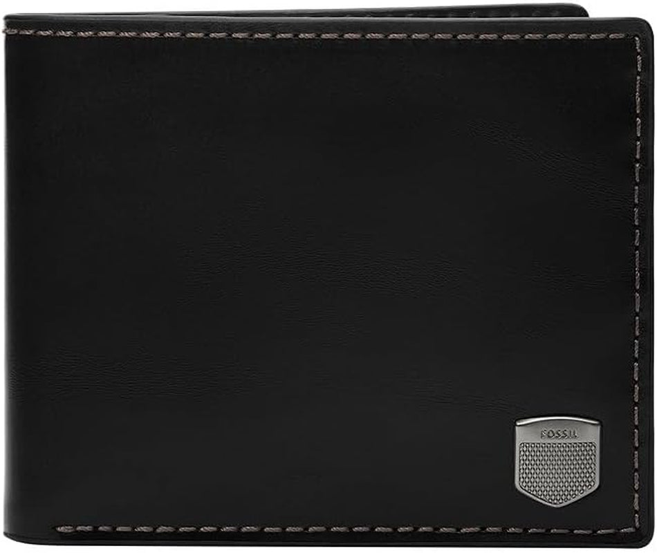 Fossil Mænds Hayes Kortetui Bifold Pung Mænd Naty Shop Sort blæk
