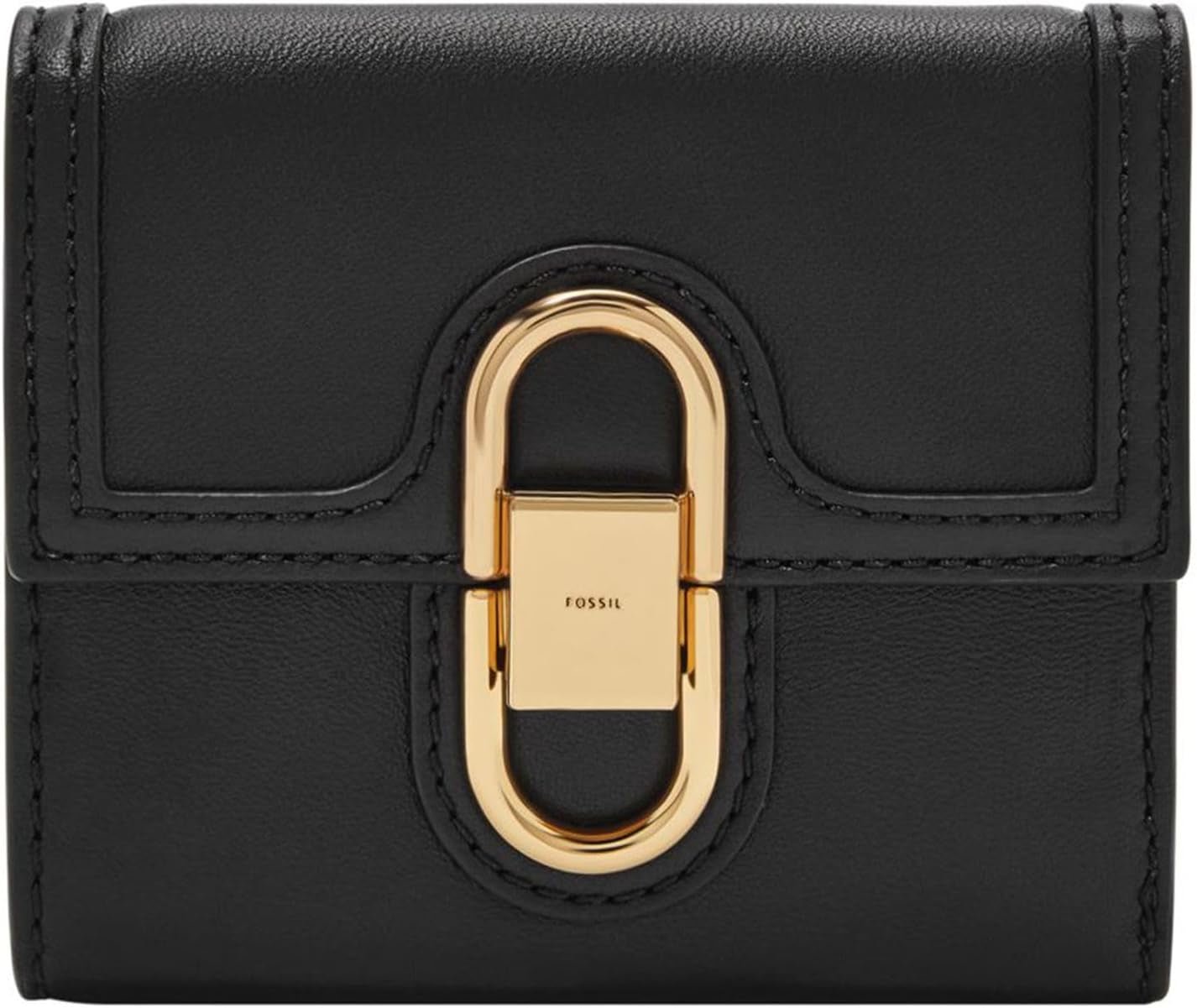 Fossil Dame Avondale Læder Trifold SL8292216 Naty Shop Dame tegnebog Sort 10,8 cm L X 1,3 cm B X 10,2 cm H