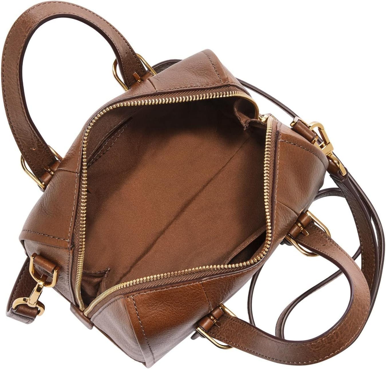 Fossil Dame Carlie Læder Mini Satchel Pung Dame Håndtaske Tasker Dame Naty Shop