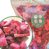 Frysetørret frugt Rød frugtblanding | XL 300g Frysetørrede Jordbær Hindbær Surkirsebær Tørret Frugt Mix | Frysetørret frugt Jordbær Hindbær surkirsebær | ZingyZoo Naty Shop dehydrerede produkter 300G
