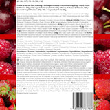 Frysetørret frugt Rød frugtblanding | XL 300g Frysetørrede Jordbær Hindbær Surkirsebær Tørret Frugt Mix | Frysetørret frugt Jordbær Hindbær surkirsebær | ZingyZoo Dehydrerede produkter Naty Shop