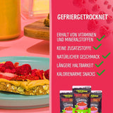 Frysetørrede frugter: 100g frysetørrede hindbær til smoothieskåle, müsli, grød toppings - frysetørrede bær uden tilsat sukker - frysetørrede bær - frugter fra NutriPur Dehydrerede produkter Naty Shop