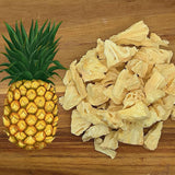 Frysetørrede frugter | Ananas 100% ren Frysetørret frugt Frysetørret ananas | Frysetørret frugt uden tilsat sukker | Sprød frysetørret ananas - aromatisk - lækker ZingyZoo Dehydrerede produkter Naty Shop