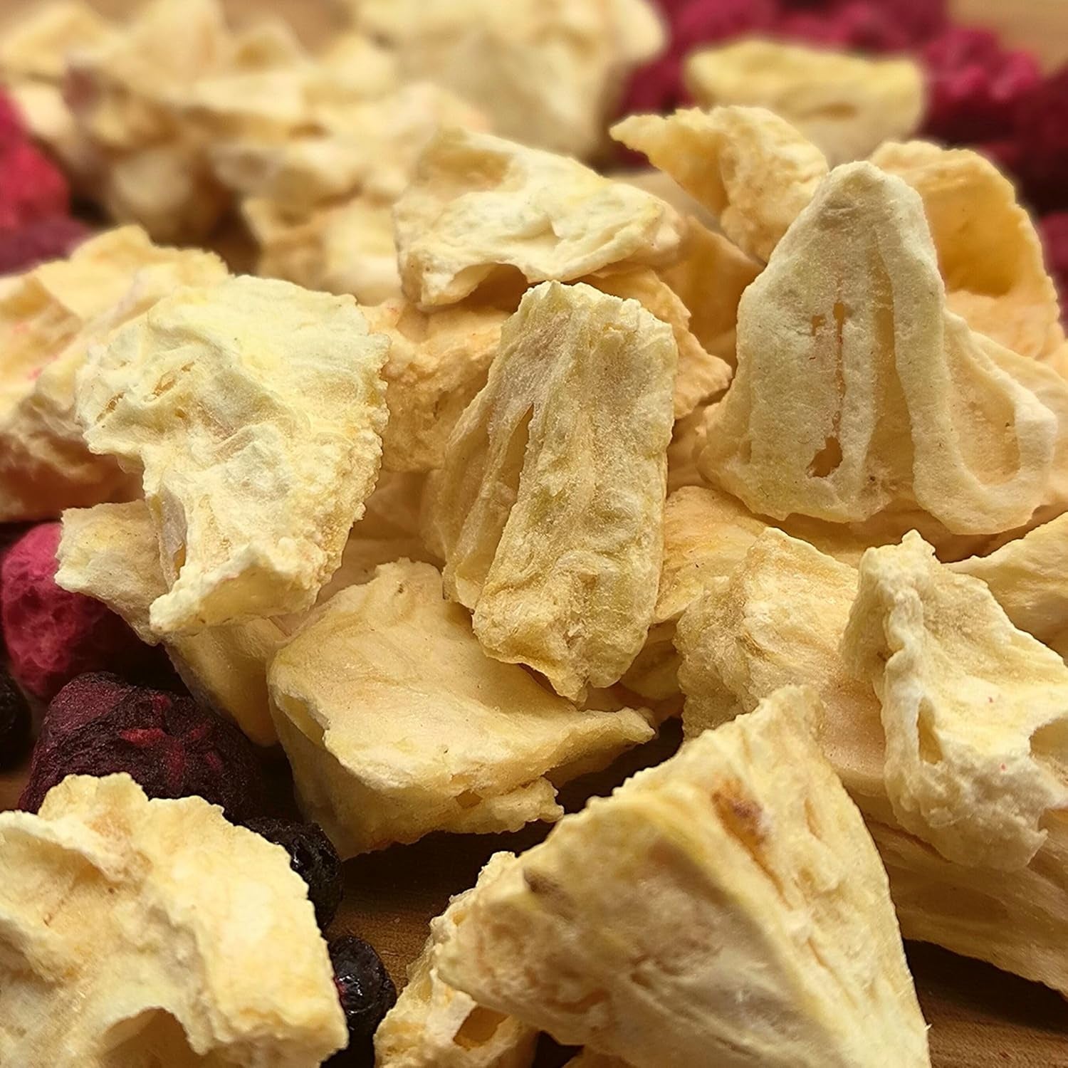 Frysetørrede frugter | Ananas 100% ren Frysetørret frugt Frysetørret ananas | Frysetørret frugt uden tilsat sukker | Sprød frysetørret ananas - aromatisk - lækker ZingyZoo Dehydrerede produkter Naty Shop