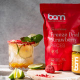 Frysetørret frugt BAM, 40 gram, naturlig frugt, perfekte desserter, rig smag (jordbær) Tørrede produkter Naty Shop