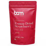 Frysetørret frugt BAM, 40 gram, naturlig frugt, perfekte desserter, rig smag (jordbær) Dehydrerede produkter Naty Shop Strawberries