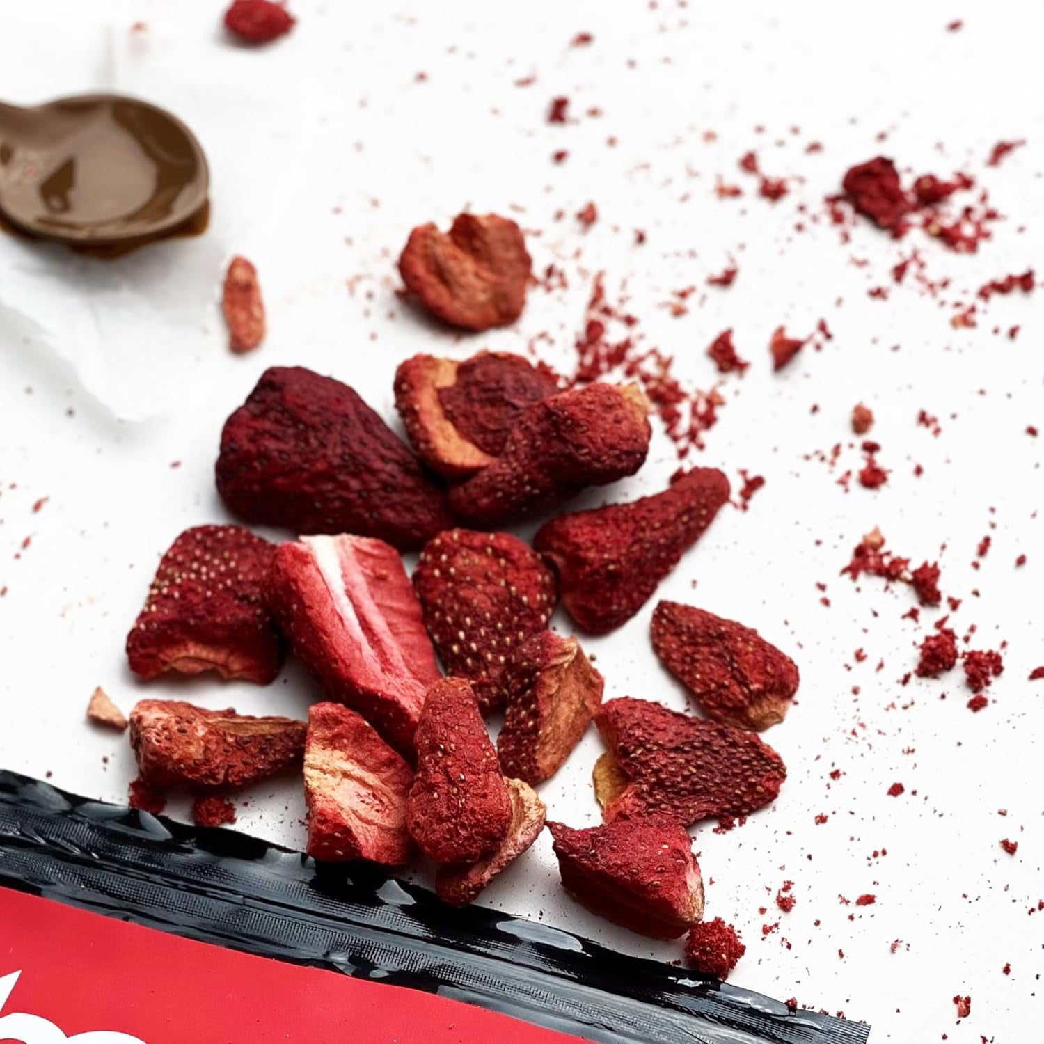 Frysetørret frugt BAM, 40 gram, naturlig frugt, perfekte desserter, rig smag (jordbær) Tørrede produkter Naty Shop