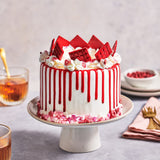 FunCakes Choco Drip Red: Lækker smag, Nem at bruge, Perfekt til drypkager, Chokoladedryp smag. Genlukkelig pakke 180 g. Naty Shop sukkerpasta
