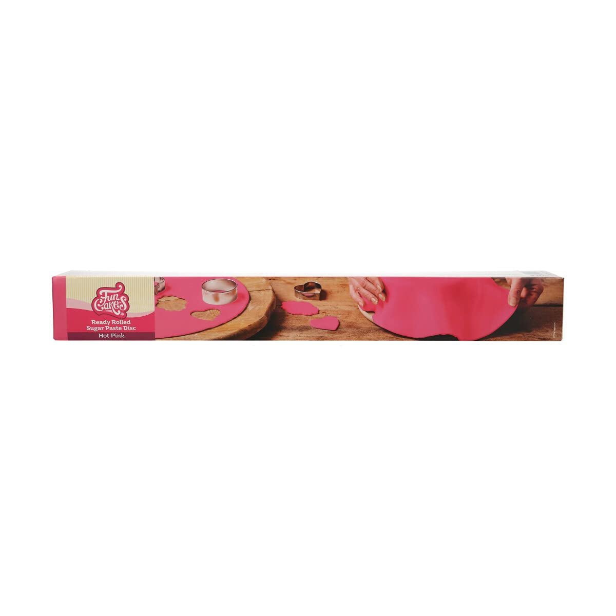 FunCakes Spring Greens Rolled Fondant Disc: Lækker vaniljesmag, forrullet, nem at bruge, perfekt til kagedekoration, 430 g Naty Shop Hot Pink Sugarpaste