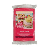 FunCakes Fondant med citronsmag: Lækker smag, glat tekstur, let at smøre, rullet fondant, perfekt til kager, cupcakes og småkager. Halal, kosher og glutenfri. 250 g (pakke med 3) Naty Shop sukkerpasta