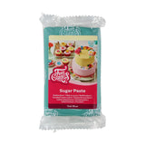 FunCakes Teal Blue Rolled Fondant Let at bruge Glat Fleksibel Blød og bøjelig Perfekt til kagedekoration Halal Kosher Glutenfri 250 g pakke Sukkerpasta Naty Shop Standardtitel