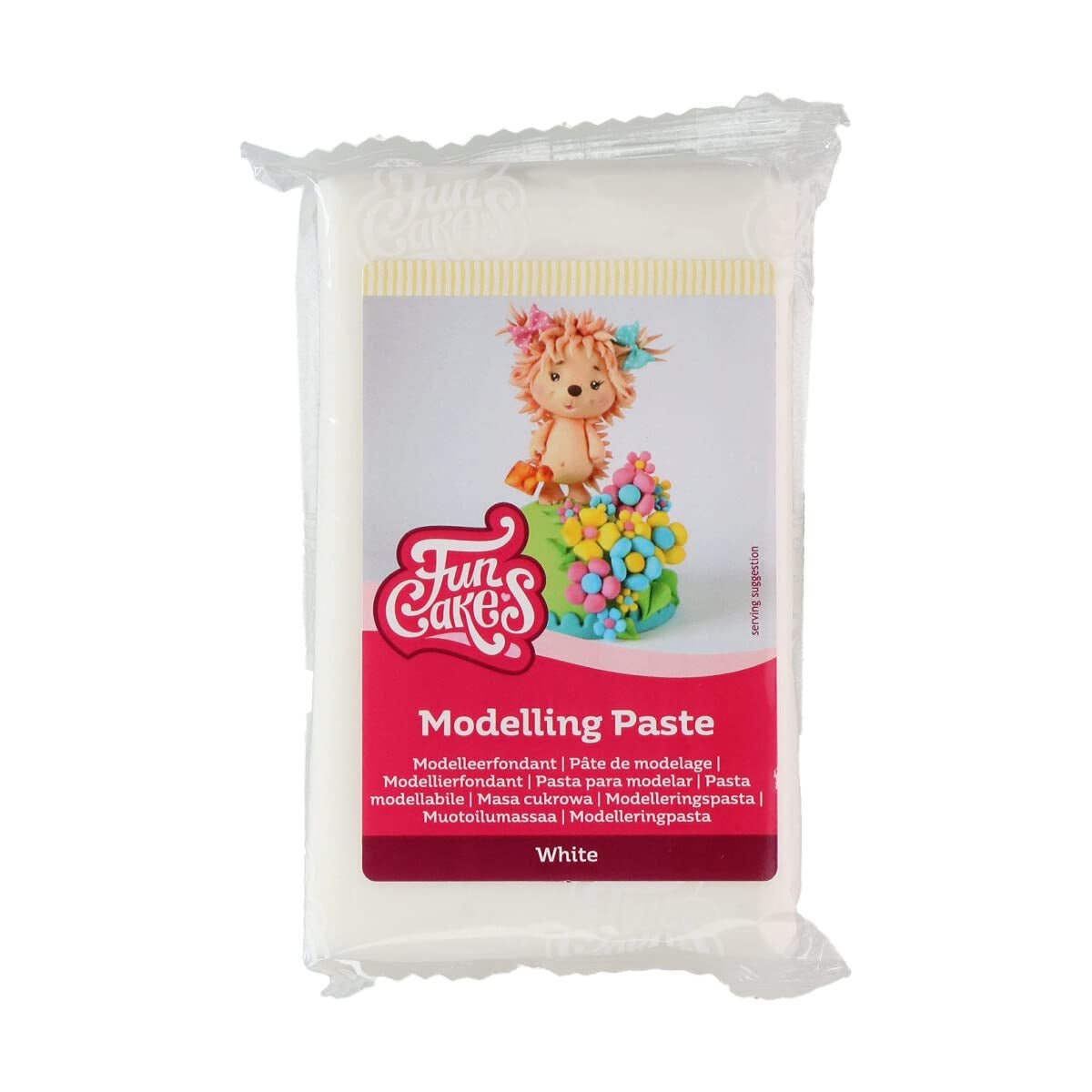 FunCakes Modeling Paste White: Perfekt til modellering af figurer, kagetoppe og flæser. Stærk, glat og smidig. Halal, kosher og glutenfri. 250 g. (pakke med 2) Naty Shop Hvid sukkerpasta 250 gram