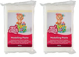 FunCakes Modeling Paste White: Perfekt til modellering af figurer, kagetoppe og flæser. Stærk, glat og smidig. Halal, kosher og glutenfri. 250 g. (pakke med 2) Naty Shop Hvid sukkerpasta 250 gram (pakke med 2)