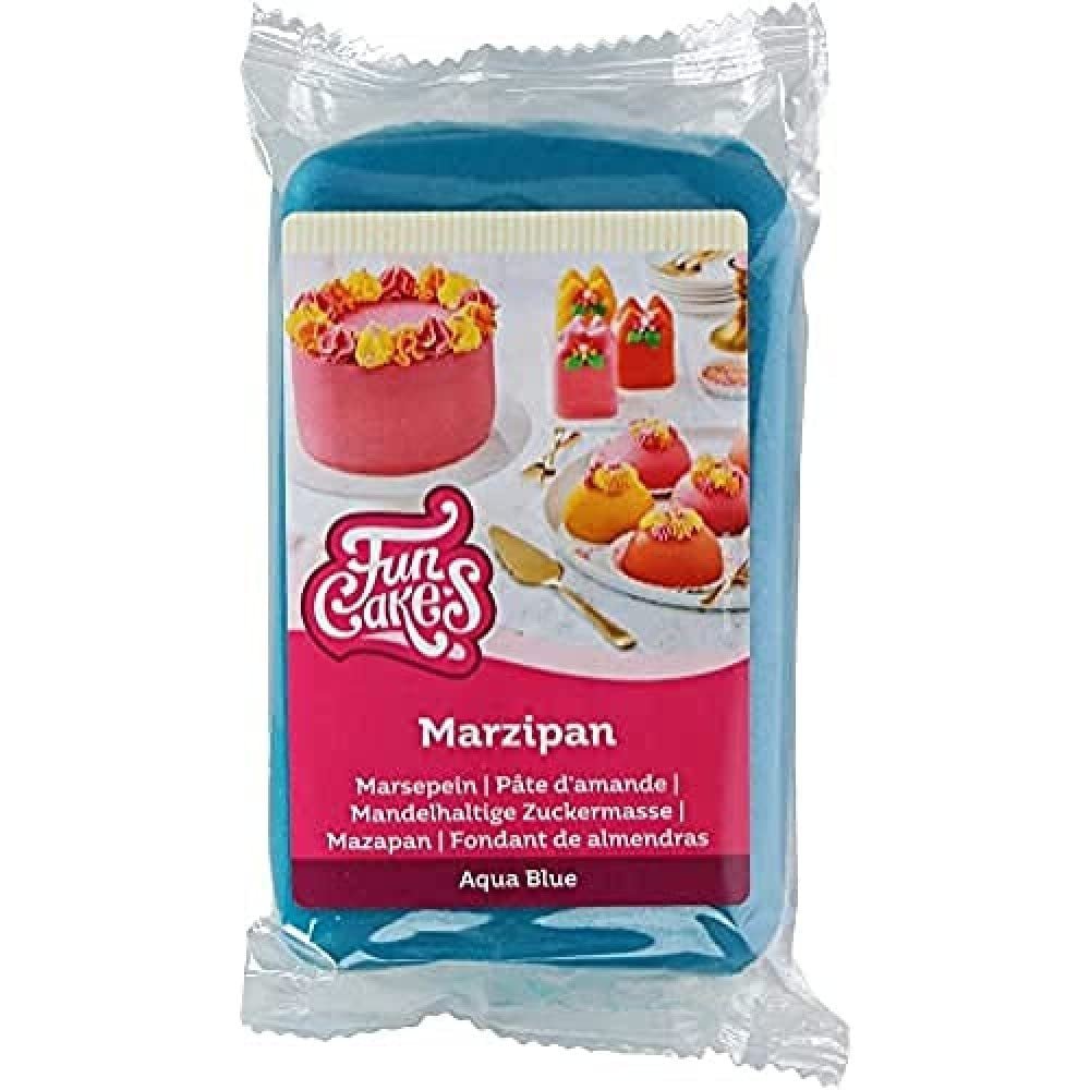 FunCakes Mandelsukkerpasta (hollandsk marcipan) Aquablå: Nem at bruge og glat, perfekt til at dekorere kager, halal-, kosher- og glutenfri 250 g (2 pakke) Naty Shop Sukkerpasta 250 G (1 pakke) marcipan