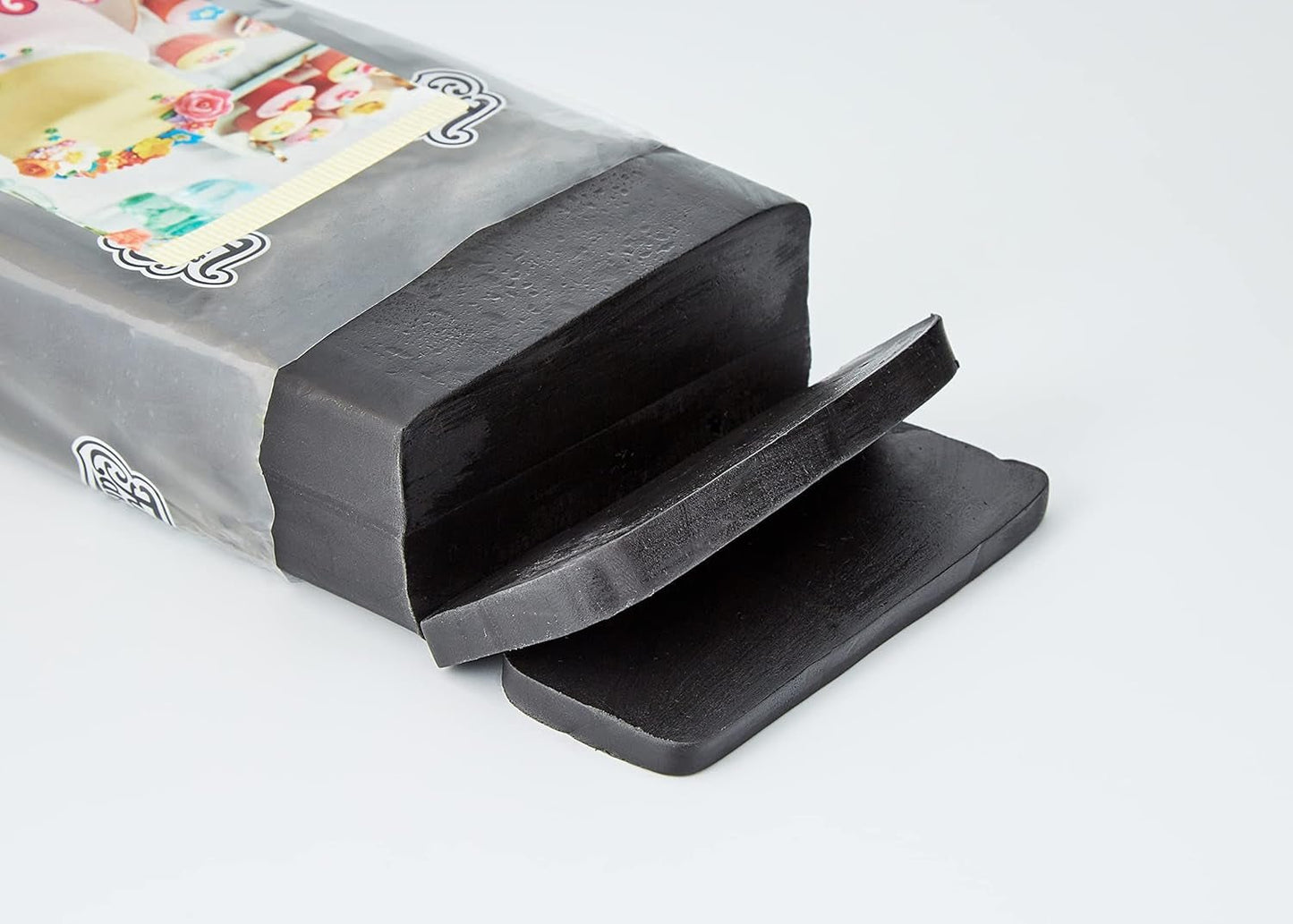FunCakes Raven Black Rolled Fondant: Nem at bruge, glat, fleksibel, blød og bøjelig, perfekt til kagedekoration, halal, kosher og glutenfri. 1 kg (pakke med 2) Naty Shop sukkerpasta