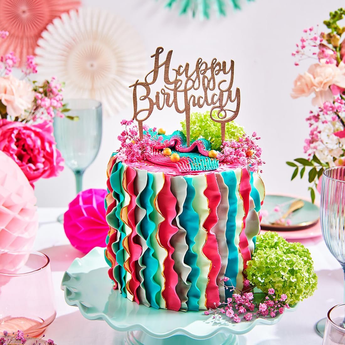 FunCakes rullefondant Botanisk Grøn: Nem at bruge, glat, fleksibel, blød og bøjelig, perfekt til at dekorere kager, halal, kosher og glutenfri, 250 g Naty Shop Sukkerpasta