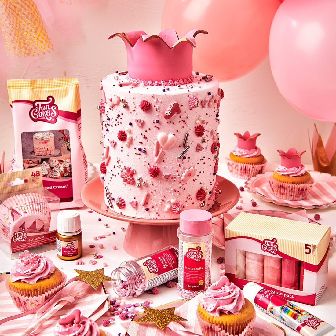 FunCakes Roll Fondant Hot Pink: Nem at bruge, glat, fleksibel, blød og smidig, perfekt til at dekorere kager. Glutenfri. 1 kg Naty Shop sukkerpasta