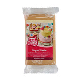 FunCakes Sparkling Gold Rolled Fondant: Nem at bruge, glat, fleksibel, blød og bøjelig, perfekt til kagedekoration, halal, kosher og glutenfri. 250 g Naty Shop Standard titel sukkerpasta