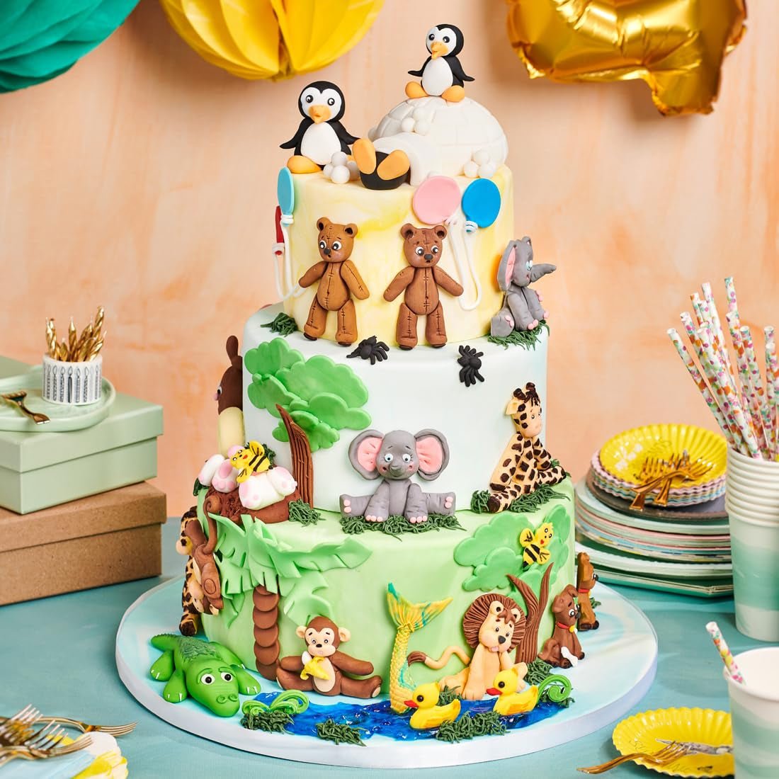 FunCakes Tiger Orange Lamineret Fondant: Nem at bruge, Glat, Fleksibel, Blød og bøjelig, Perfekt til kagedekoration, Halal, Kosher og Glutenfri, 250 g Naty Shop Sukkerpasta