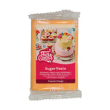 FunCakes Tropical Orange Lamineret Fondant: Nem at bruge, Glat, Fleksibel, Blød og bøjelig, Perfekt til kagedekoration, Halal, Kosher og Glutenfri, 250 g Naty Shop Standard Titel Sugarpaste