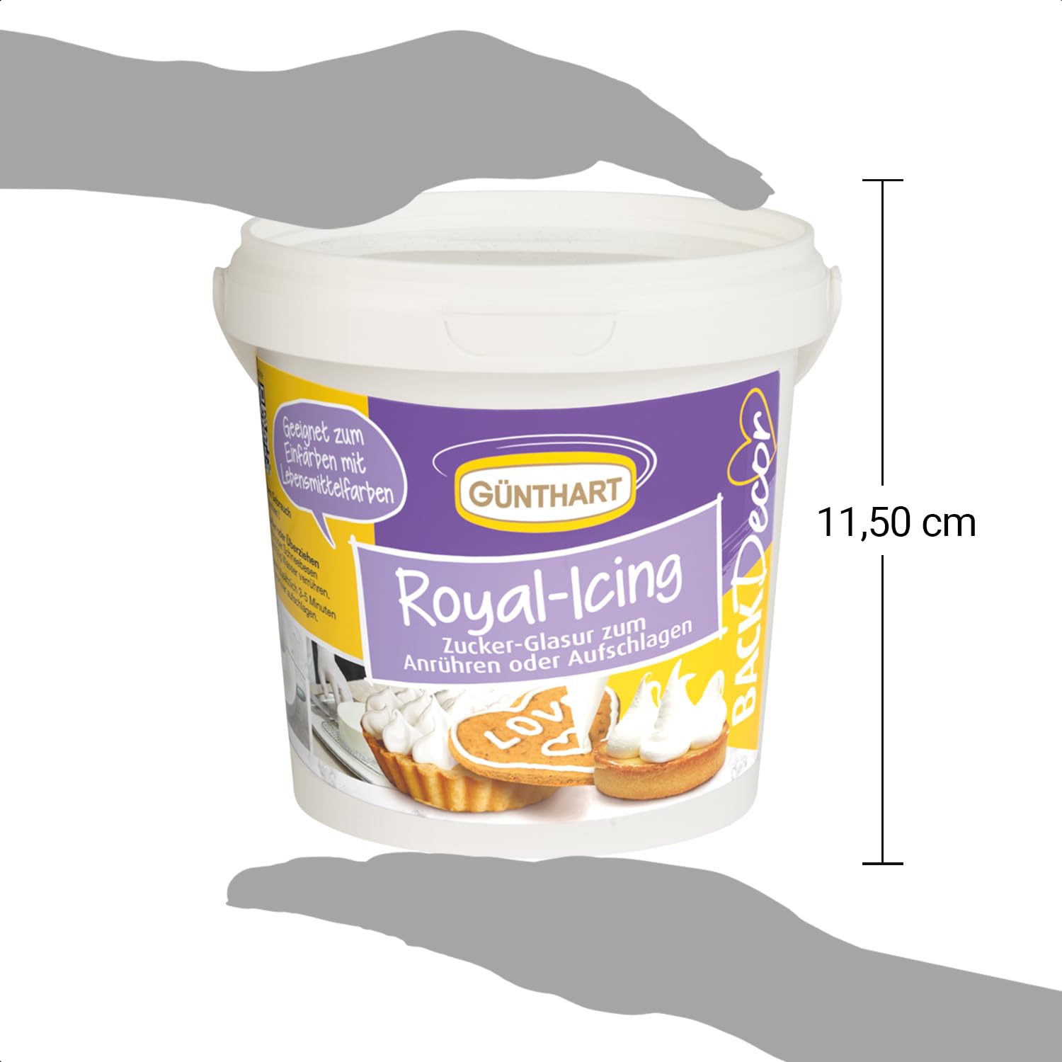 Günthart BackDecor Royal glasurspand med 300g pulver til dekoration af kager eller som overtræk, 1 pakke (300g) Sugar Paste Naty Shop