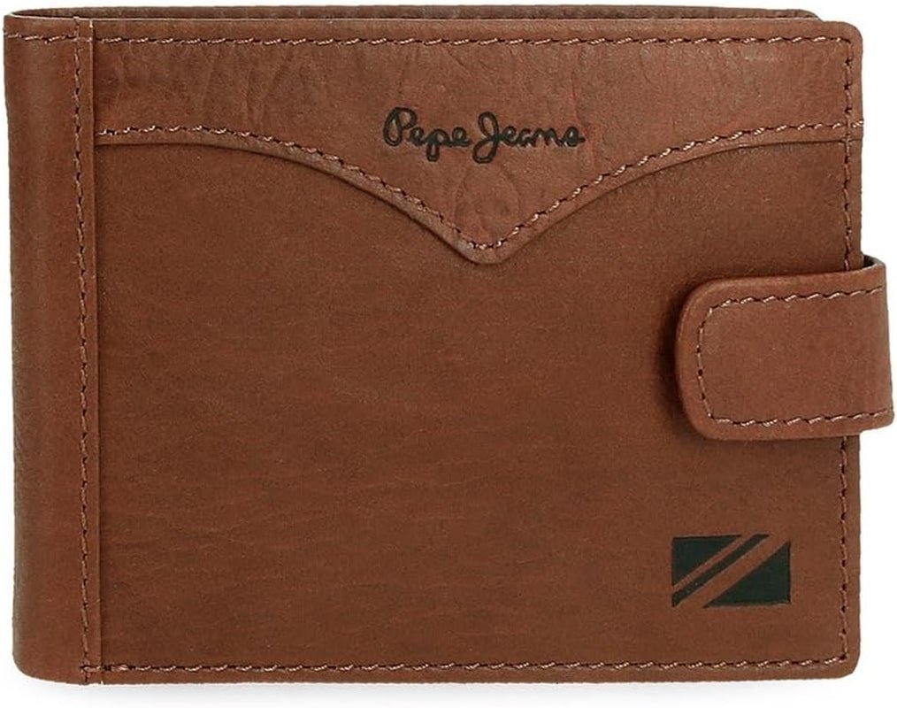 Pepe Jeans Jakke Horisontal Click Wallet One Size Mænds Naty Shop Brun tegnebog