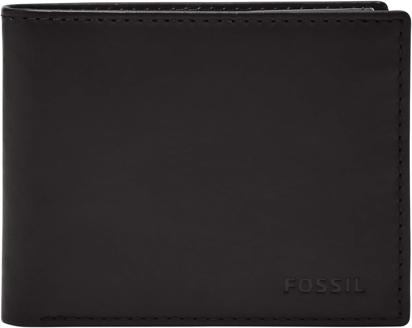 Fossil Derrick RFID-blokerende læder Bifold-pasholder til mænd med aftagelig kortholder Naty Shop Herrepung Sort