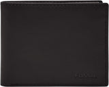 Fossil Derrick RFID-blokerende læder Bifold-pasholder til mænd med aftagelig kortholder Naty Shop Herrepung Sort